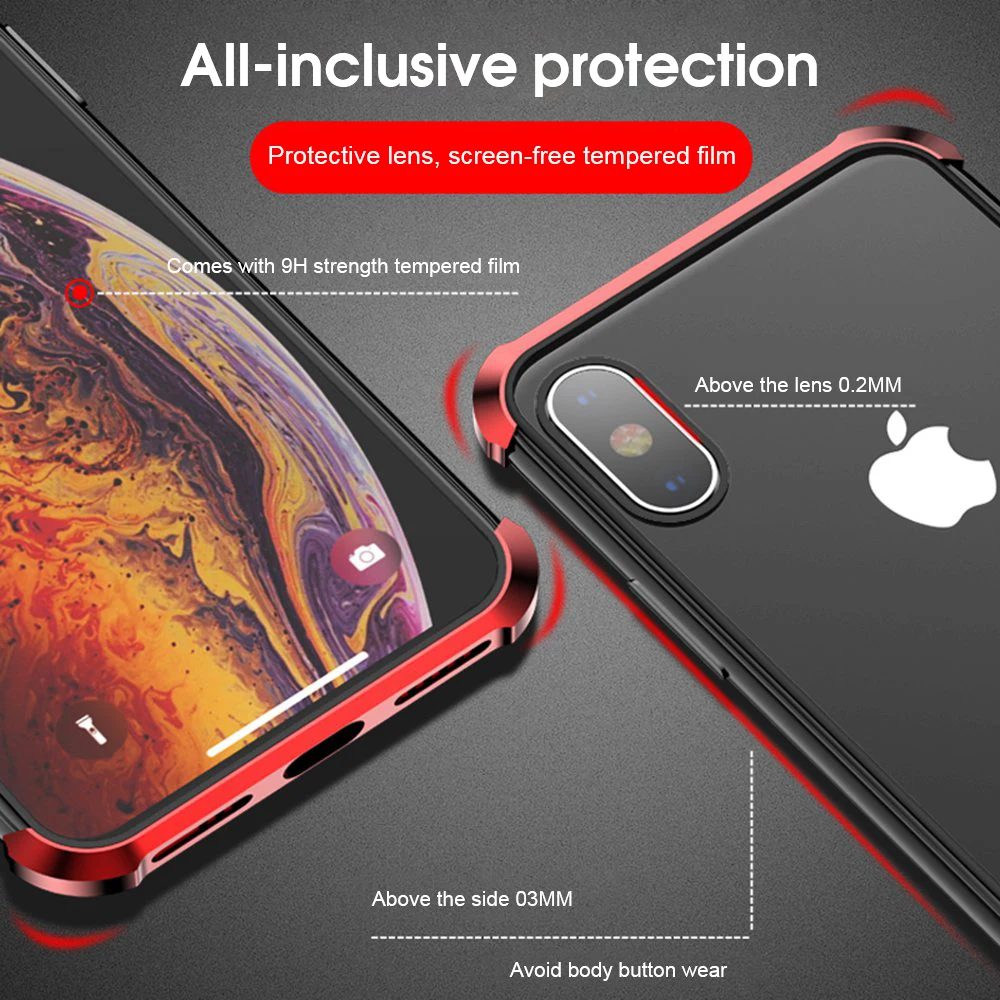 Eqvvol металлический магнитный адсорбционный чехол для iPhone XS MAX X XR 8 7 Plus 6 6s