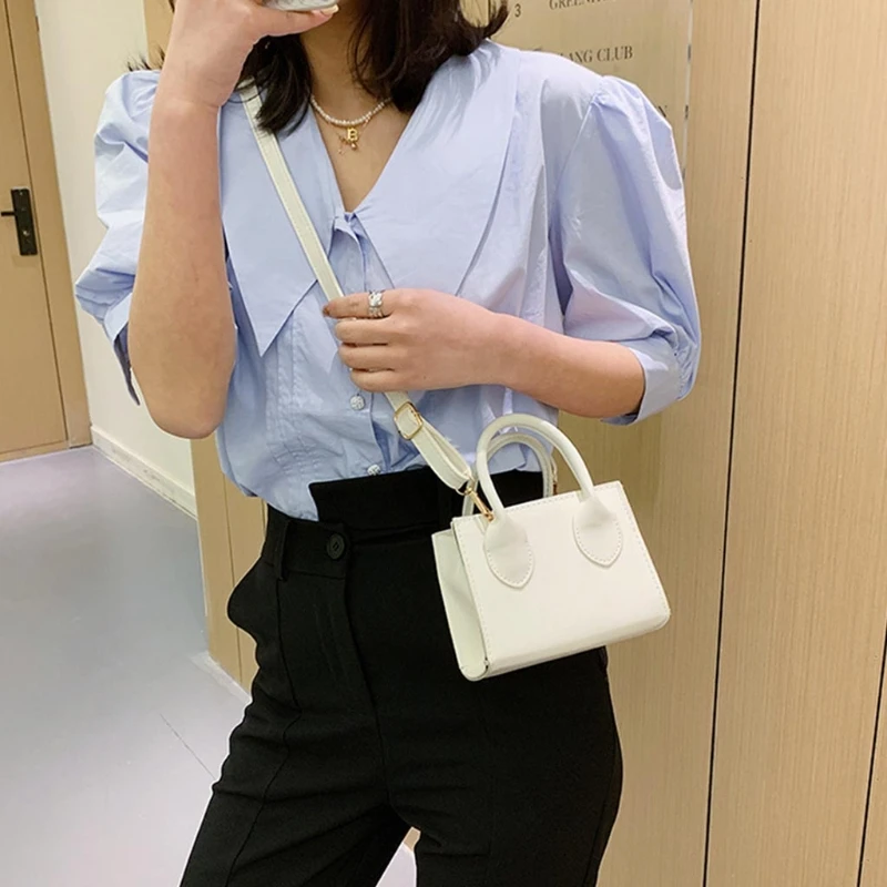 Миниатюрная сумка-клатч для женщин Сумочка через плечо из искусственной кожи