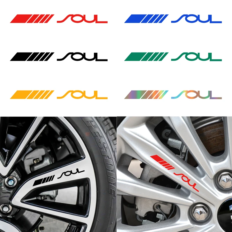 Car Wheel Sticker Logo Badge Emblem sticker Decal for Kia Soul rio ceed sportage cerato car styling accessories |