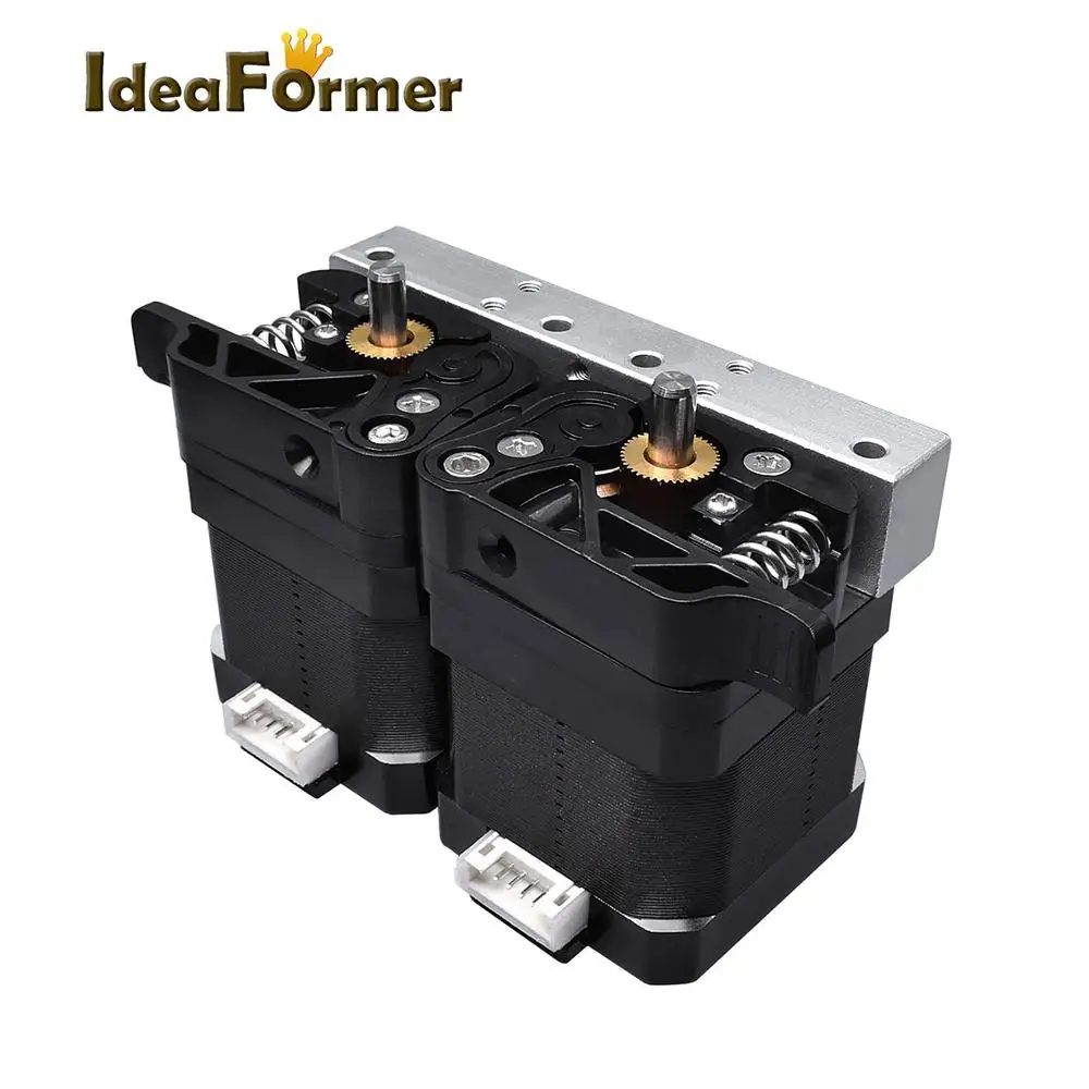 MK8 MK9 двойной головной экструдер полный комплект 12 V/24 V для 1,75 мм нити с мотором, тепло, комплект, ГОРЛОВАЯ ЧАКРА, сопла и вентилятор 3D-принтеры запчасти