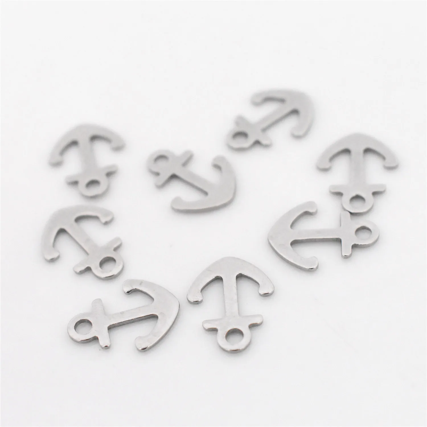 50pcs/lot Stainless Steel Material Cross/Anchor/Heart/Moon Charms Pendant DIY Handmade Necklace and Earring Jewelry Accessories | Украшения