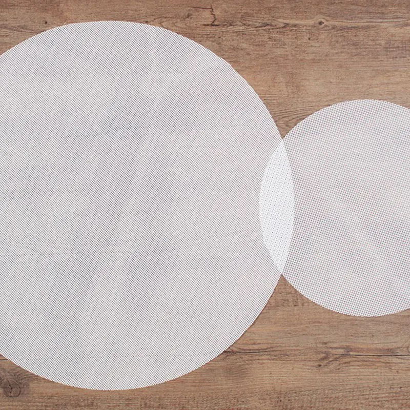 White Round Dumpling Mat Steamer paper Non Stick Silicone Pads Buns Baking Pastry Dim Sum Mesh mat Cooking Accessories |