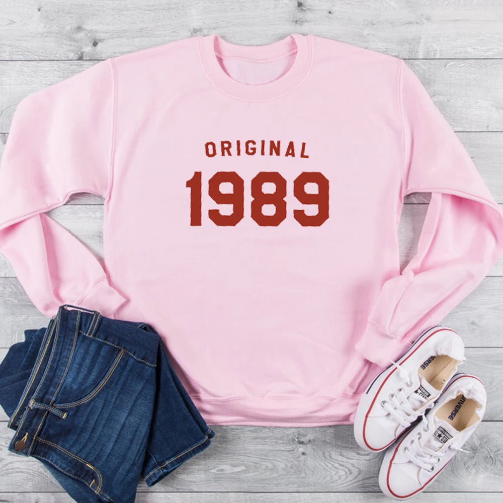 

Womens Clothing Original 1989 Sweatshirt Tops Winter Autumn Clothes Woman Hoodies full Sleeve Hoody birth day Gift Dropshipping