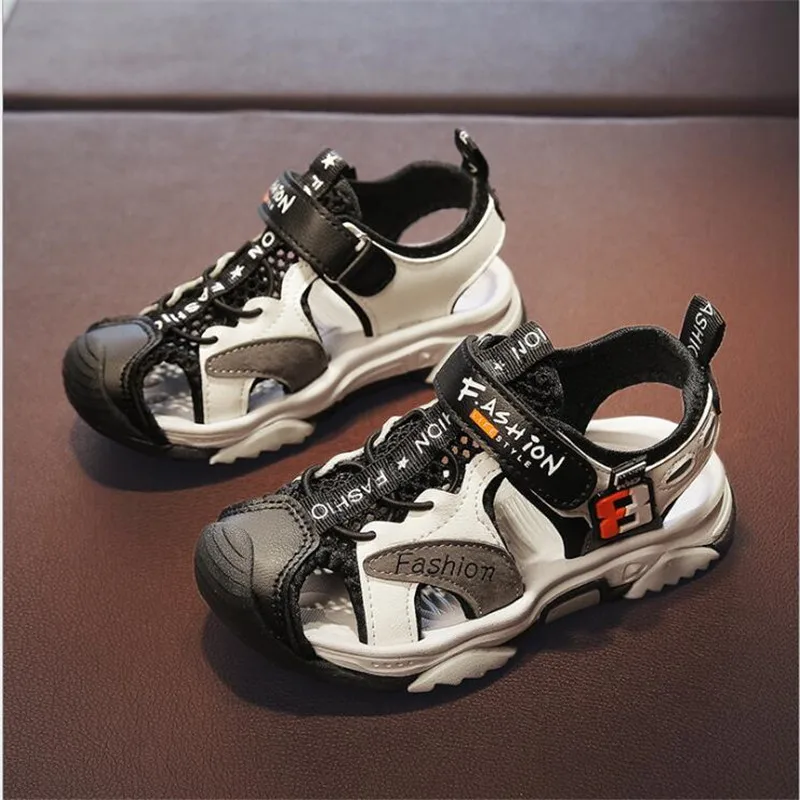 Сандалии Baotou для мальчиков повседневная Нескользящая пляжная обувь с мягкой