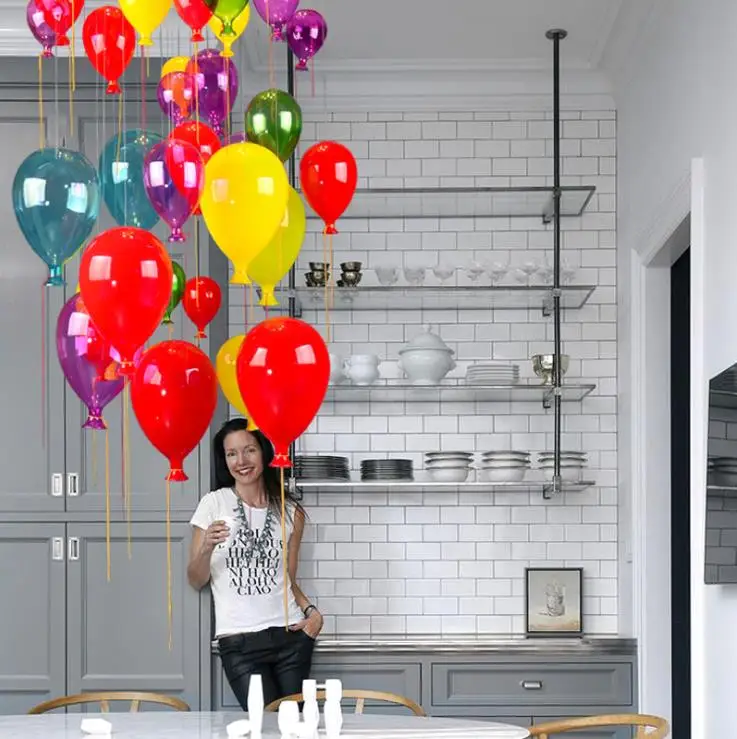 Креативный цветной шар для детской комнаты хрустальная люстра гостиной