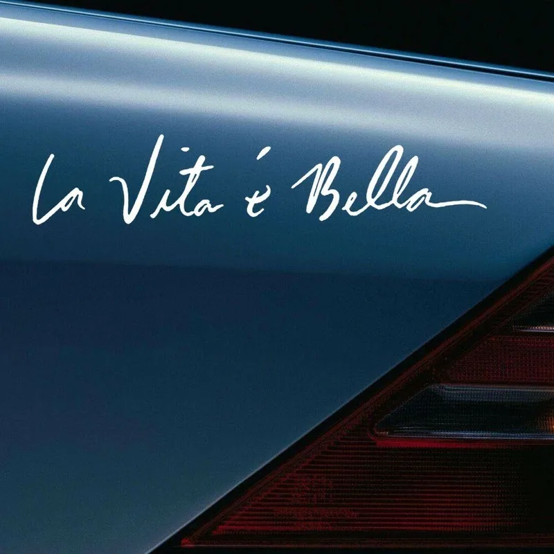 Забавная виниловая наклейка Life is Beautiful La Vita E Bella 22*4 5 см автомобильная s