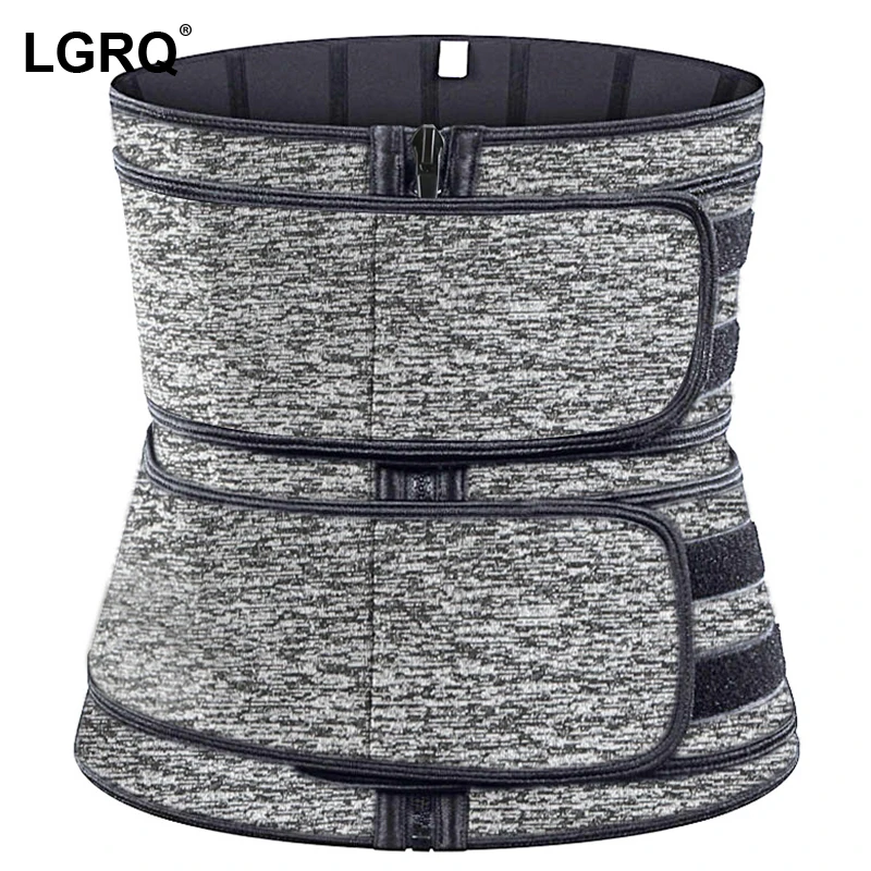 

[LGRQ] Black Corset Slimming Belt Shaper Zipper Zipper Body Shaperwear Fit Fashion Tide Shapers Autumn Winter 2021 19D2895