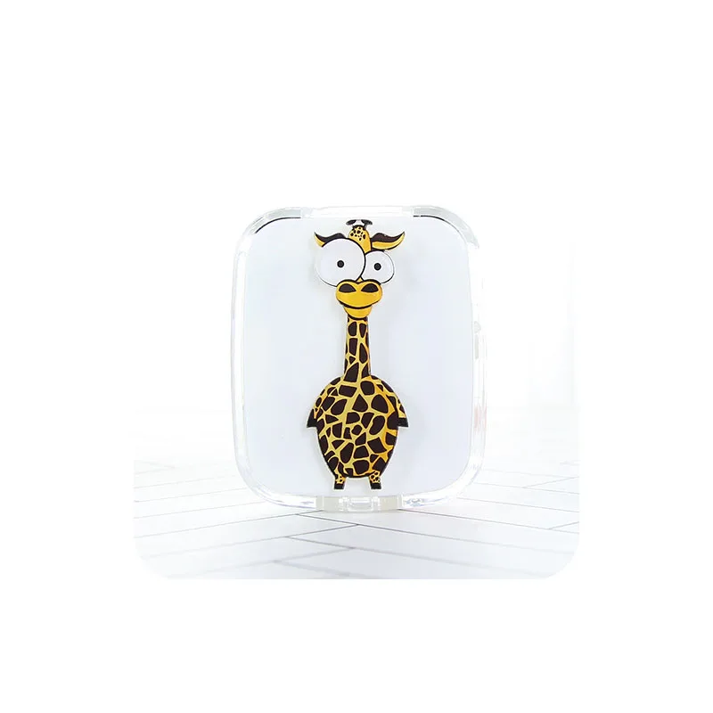 

Hot Sale Cartoon Cute Animal Portable With Mirror Contact Lens Case for Lovers Gift Contact Lenses Box