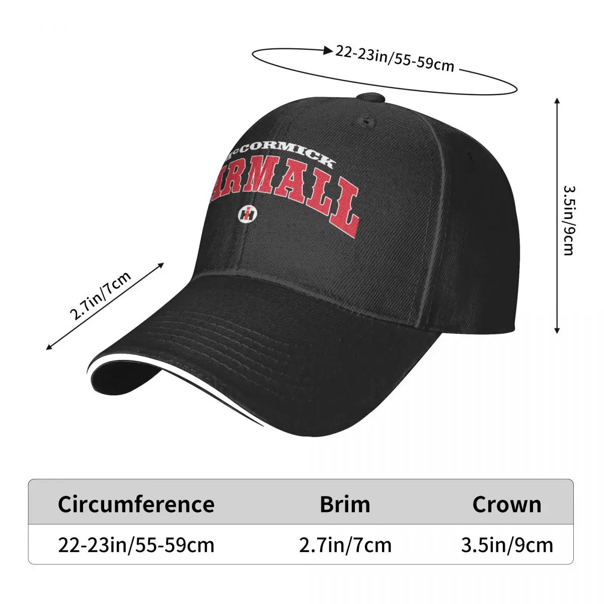 

Adult Farmall Baseball Hat Unisex Adjustable Baseball Caps Hats Valve for Men and Women