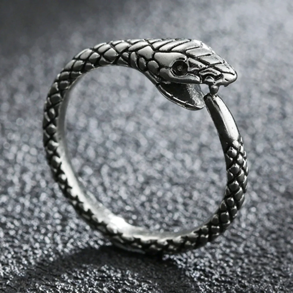 Новое поступление кольца в виде змейки для мужчин стиле панк хип-хоп