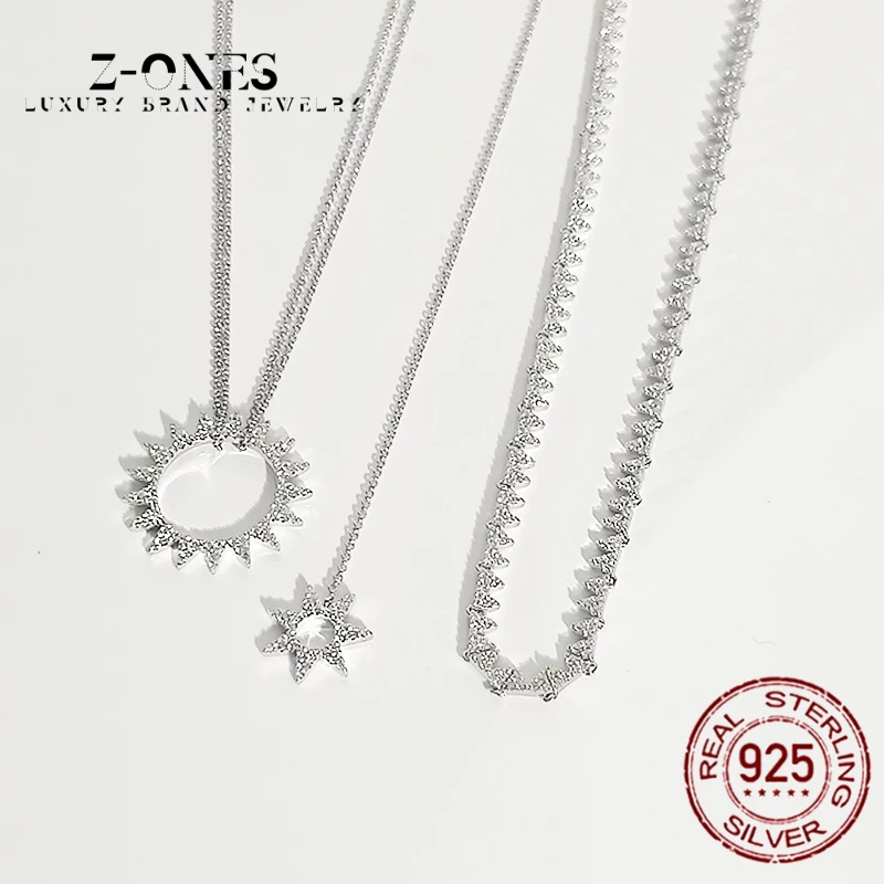 

S925 Sterling Silver Lady Necklace Silver Gear Pendant Necklace Monaco Jewelry Fashion Birthday Gift