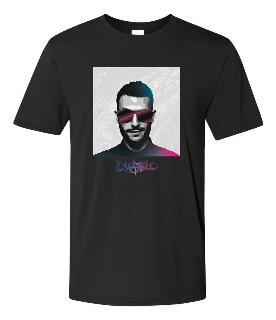 Don Diablo Для мужчин забавные белые Черный серый цвет футболка унисекс Размеры S