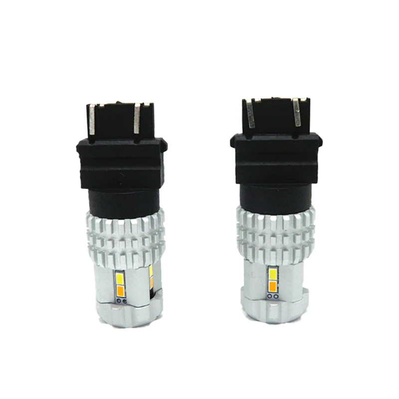 Светодиодные Сигнальные огни 3157 светодиодные лампы белый Янтарный Желтый 3020 Smd