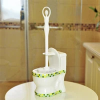 ceramic toilet brush holder rack set bathroom clearing tools pp handle standing type unique design creative free shipping white