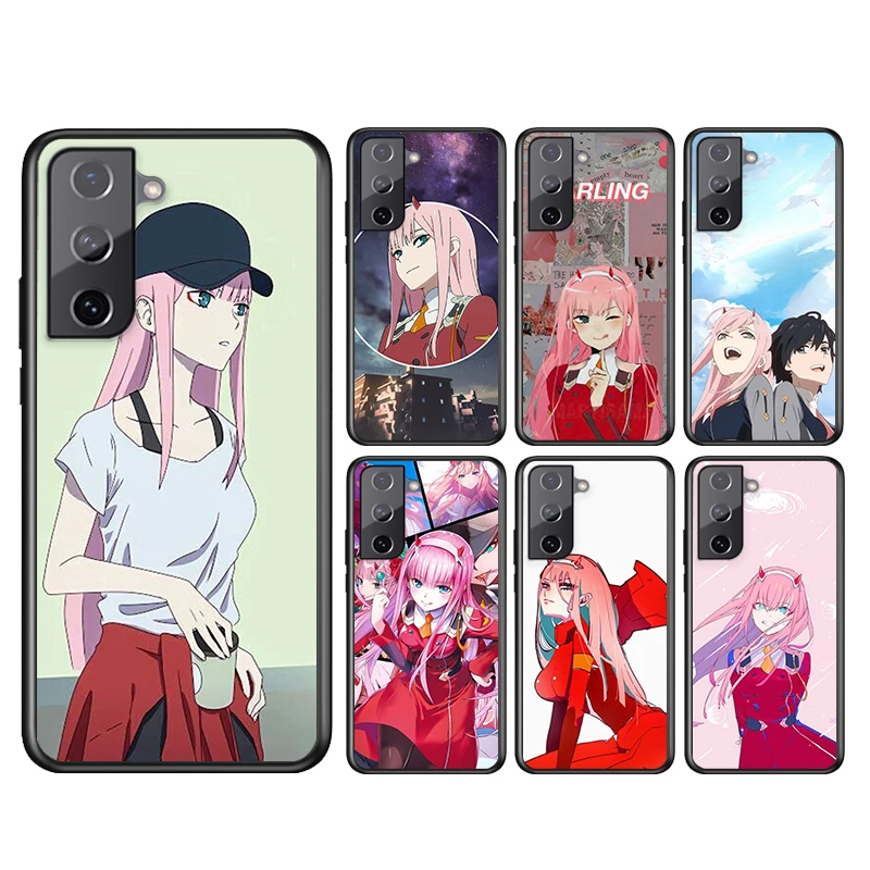 

Darling in the FranXX For Samsung Galaxy S21 S20FE S10 S10e S9 S8 S7 S6 Ultra Plus Lite Edge 5G Black Soft Phone Case
