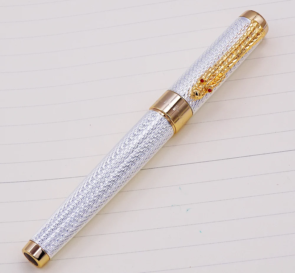Jinhao 1200 винтажная Роскошная перьевая ручка с зажимом в виде дракона благородная