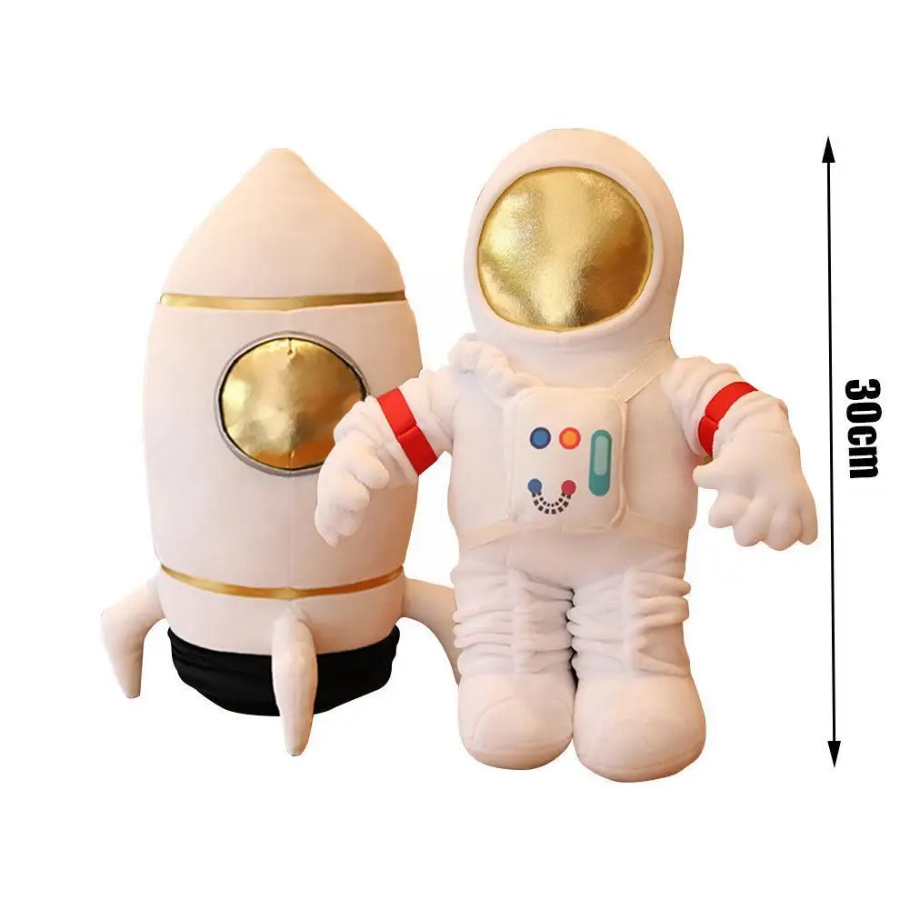 

Cartoon Astronaut And Spaceship Plush Toys Stuffed Creative Boy Soft Ship For Children Kids Gift Toy Flying Space Doll C9W6