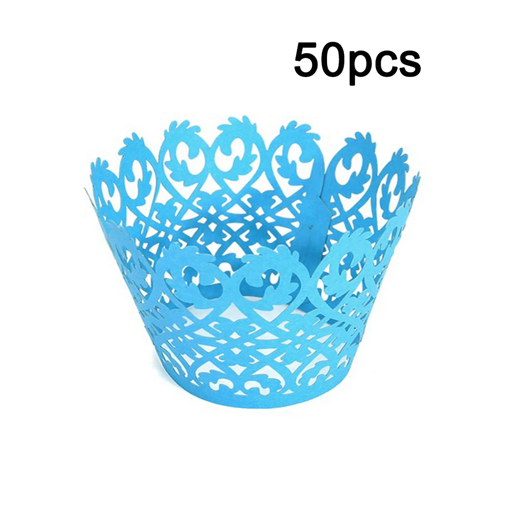 50 шт выдолбленные чашки для торта лазерная резка обертка кекса украшение свадьбы