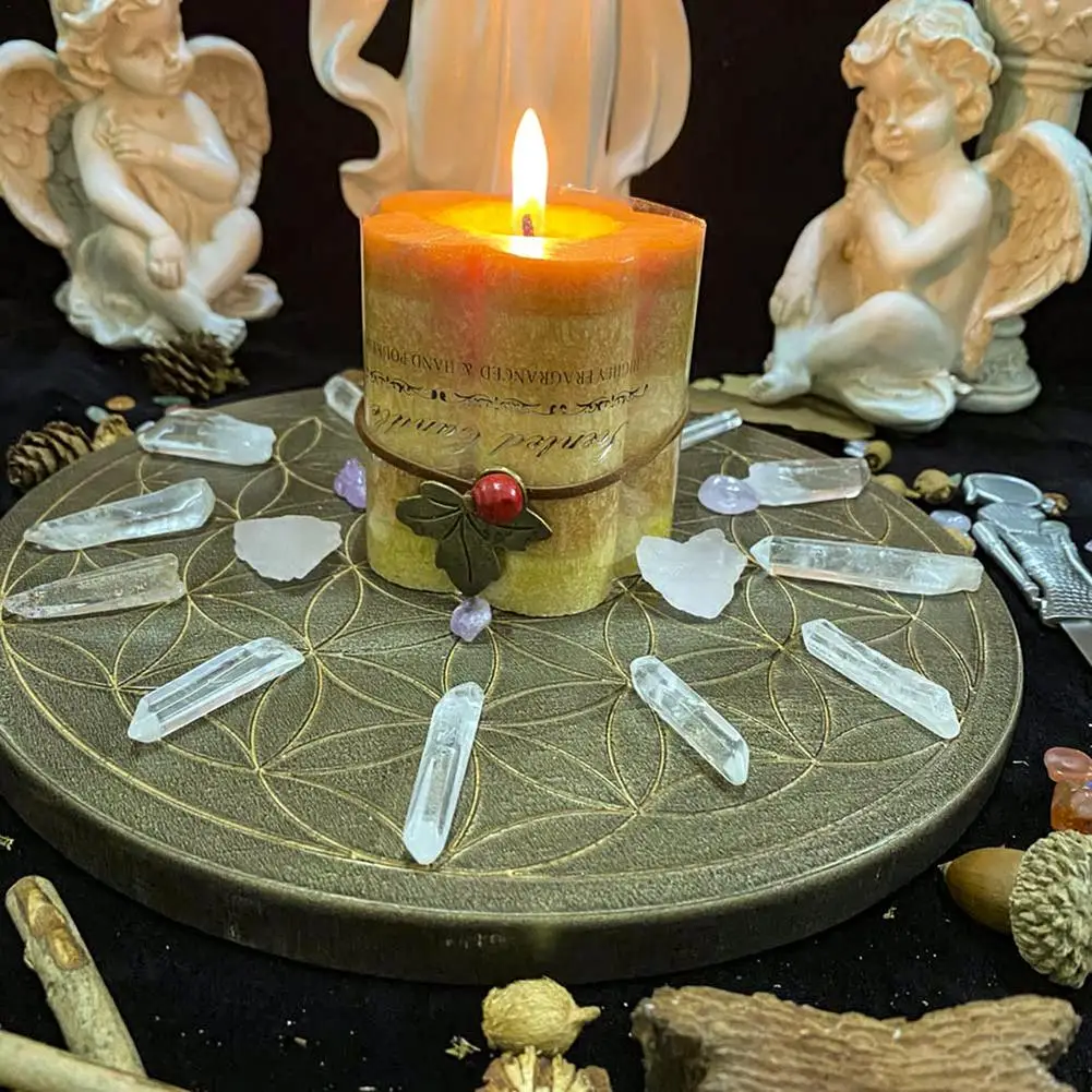 

Цветок жизни Crystal Energy Disk дуб резная астрологическая фотография
