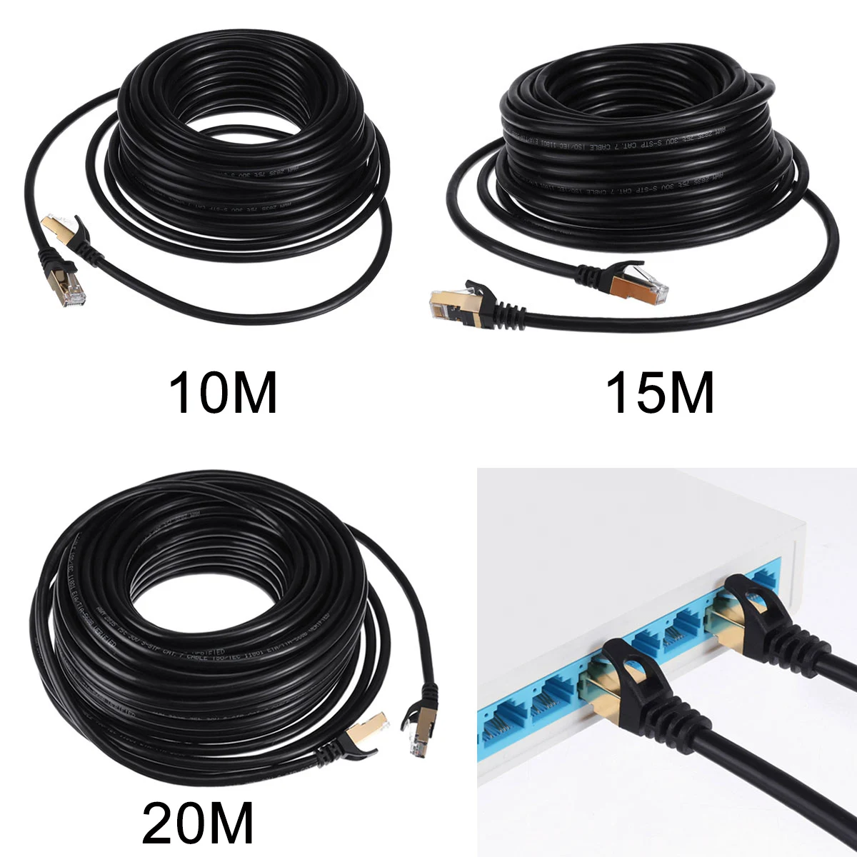 Сетевой Ethernet Кабель 10 м 15 20 Cat 7Lan кабель RJ45 cat 7 rj 45 короткий патч корд для ноутбука