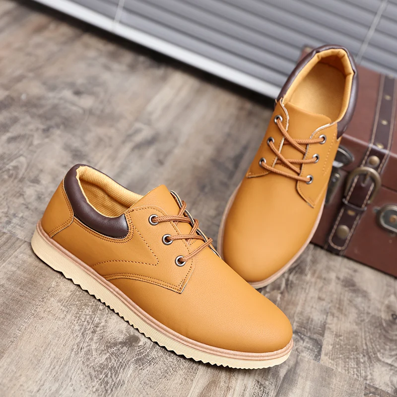 

Men Leather Casual Shoes Men 2020 Summer Brand Comfortable Flat Shoes for Men Trendy Sneaker Men Lace Up Oxfords Shoes
