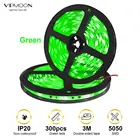 Гибкая светодиодная ленсветильник, 5 м, 12 В постоянного тока, 5050, 60 светодиодный одовм, 300 светодиодный, IP20, белая, печатная плата, ТВ, подсветка, зеленый цвет