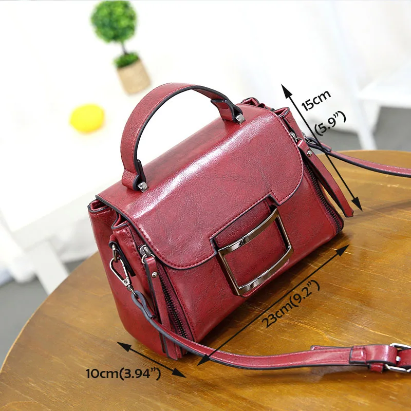 Hiqh качественные женские сумки из мягкой кожи с маслом Женские винтажные через