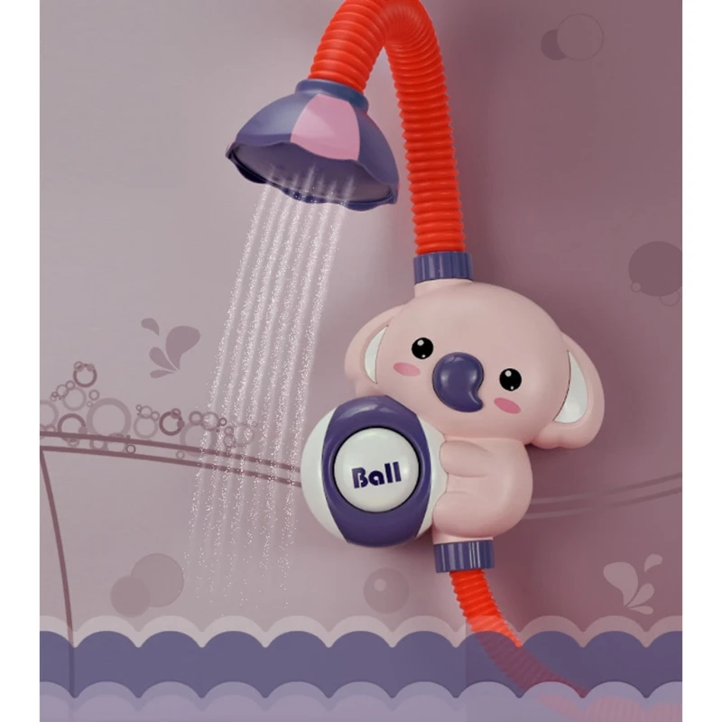 

MXLE Baby Bathing Toy Interactive Water Toy Electric Water Spray Squirt Cartoon Shower Head Mini Shower Rose Bathtub Toy