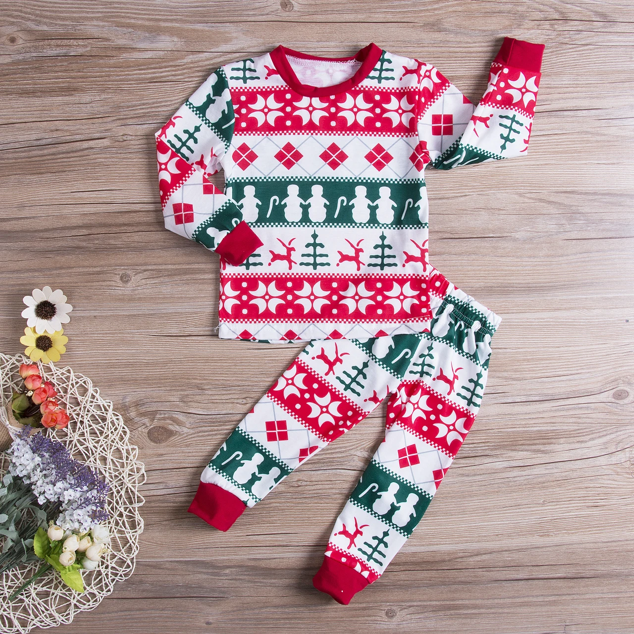 Одинаковые рождественские пижамы для всей семьи женская одежда сна сна| |