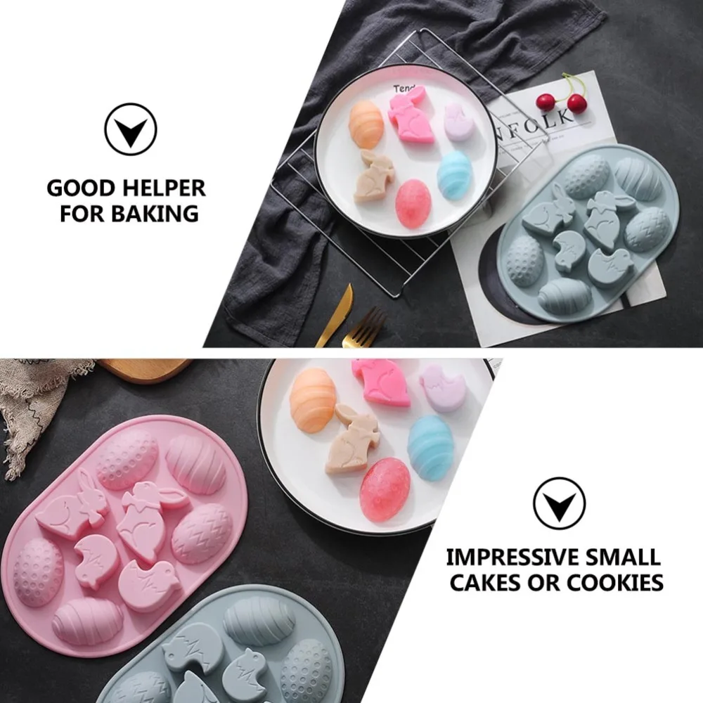 

Silicone Cake Mold Easter Eggs and Lovely Bunny Mold Festival DIY Food Mold