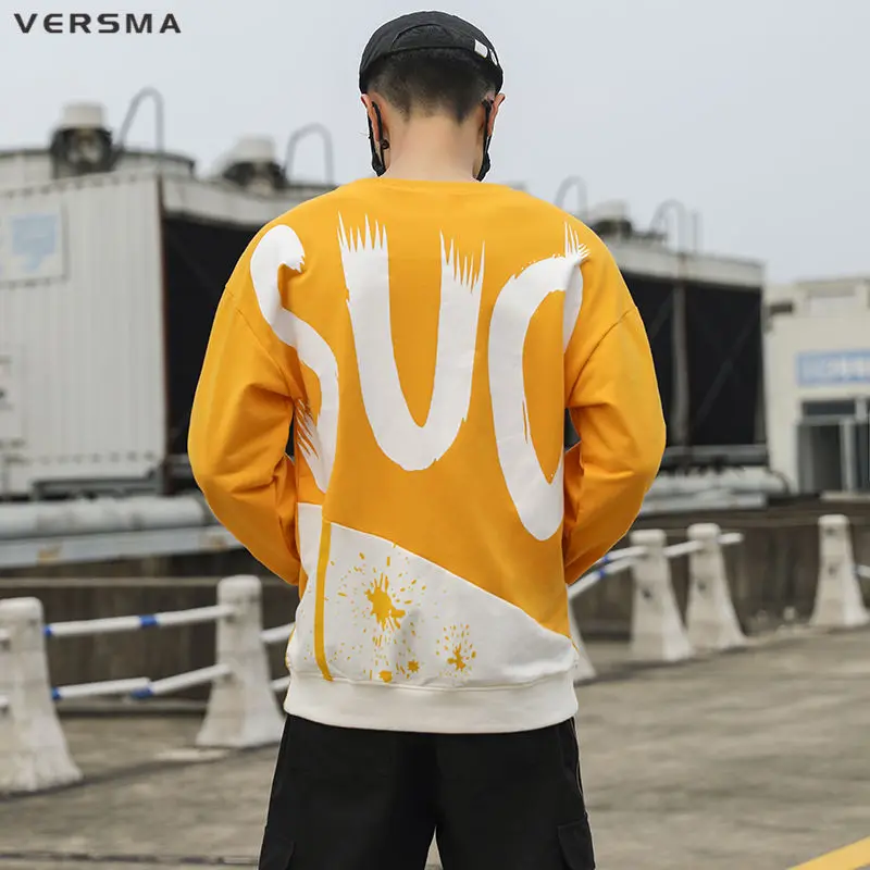 VERSMA обувь в японском стиле Харадзюку с принтом граффити Толстовки капюшоном и
