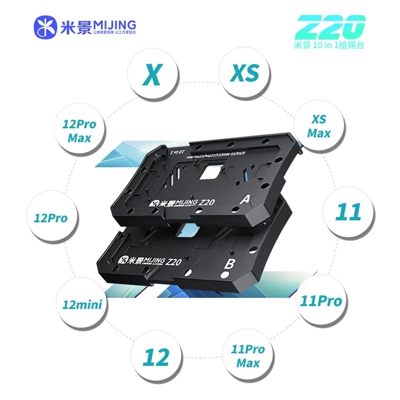 MiJing Z20 10 в 1 приспособление для iPhone X-12 Pro Max средний слой материнской платы