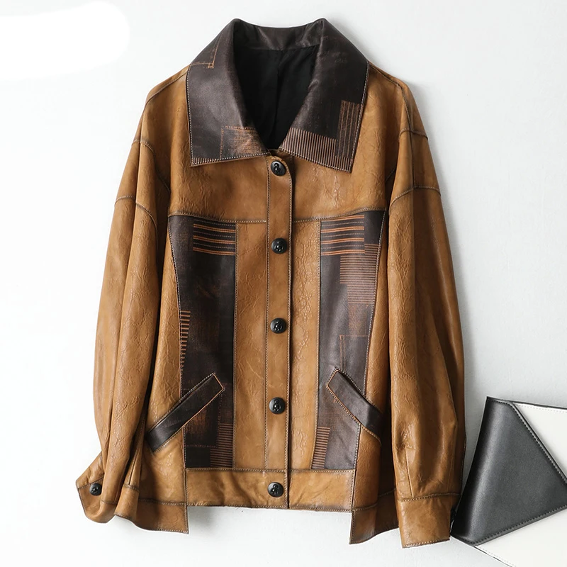 

Aorice women genuine leather jacket girl female real sheepskin warm coat trench overcoats A20010