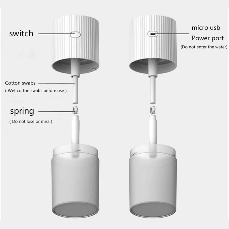 

USB Portable Humidifier Small Cool Mist Humidifier Desktop Super Quiet Sprayer for Baby Bedroom Travel Home Office
