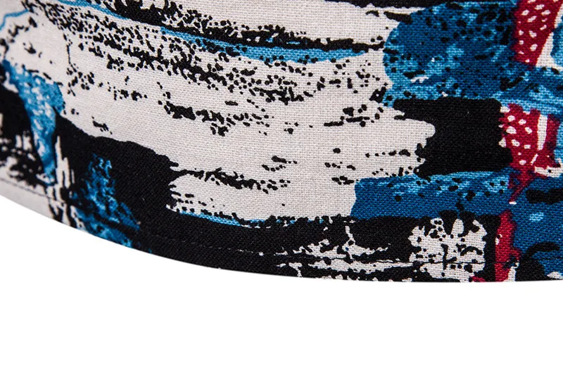 Мужская рубашка с воротником-стойкой и длинными рукавами Новый Повседневный