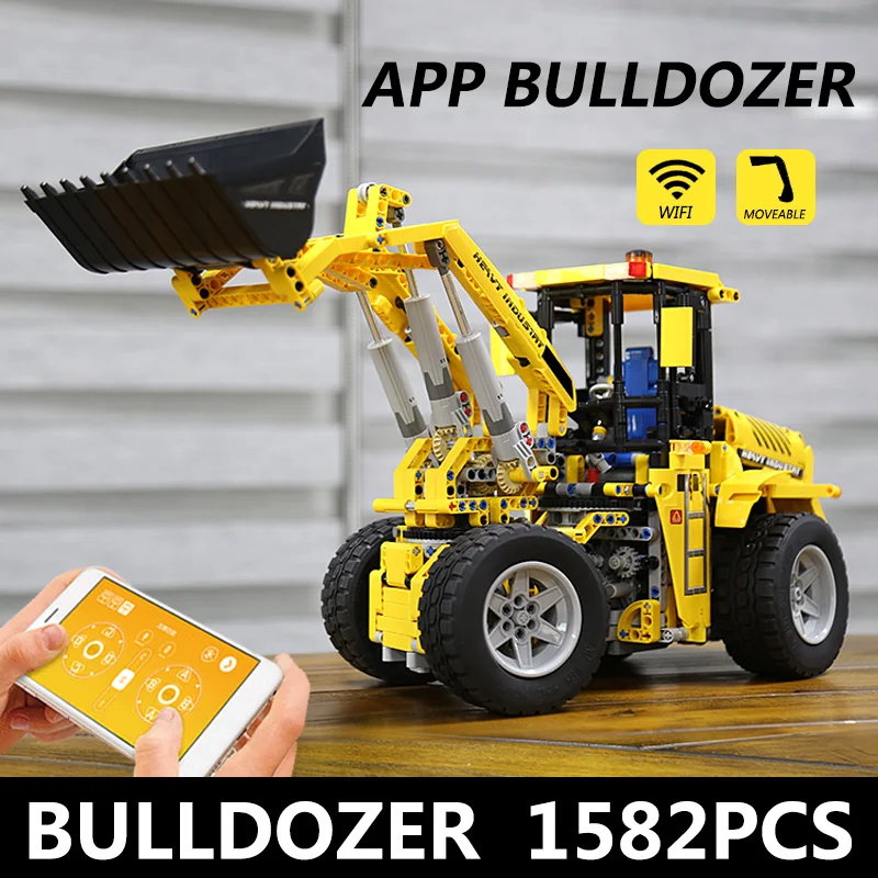 Высокотехнологичный автомобиль MOULD KING 13122S игрушки приложение бульдозер модель