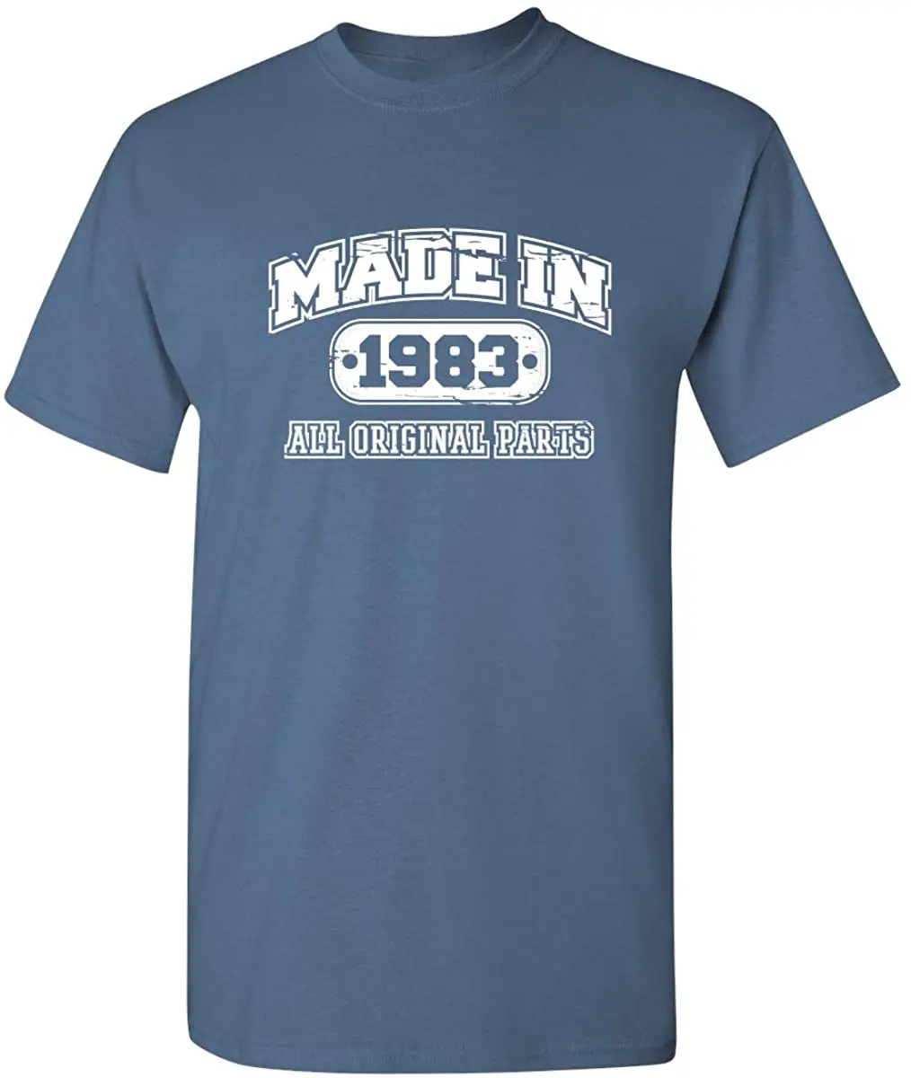 

Made in 1983 All Original Parts Graphic Novelty Soft Ringspun Funny T Shirt