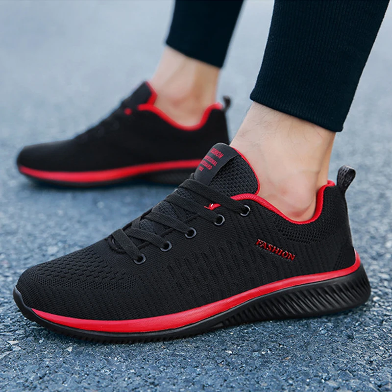 

Мужские сетчатые дышащие кроссовки, Повседневные Легкие Мокасины, амортизирующие кроссовки на шнуровке, большие размеры, лето 2022