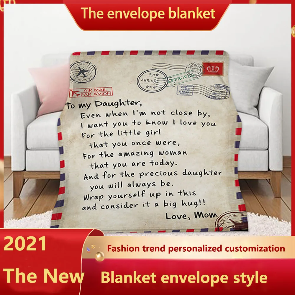 

Blanket, Envelope, Autumn and Winter Warm Sofa Cover Blanket, Digital Printing Double-sided Flannel Air-conditioning Blanket