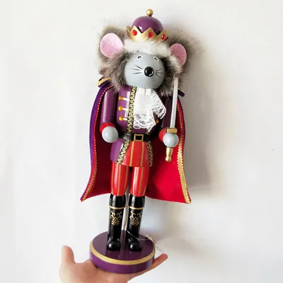 Modle H 40cm Британский Щелкунчик, милый мышиный король, украшение для дома, винтажное, ручная работа, кукольные, новогодние, рождественские украшения, домашний декор 40 см - Цвет: Modle H 40cm