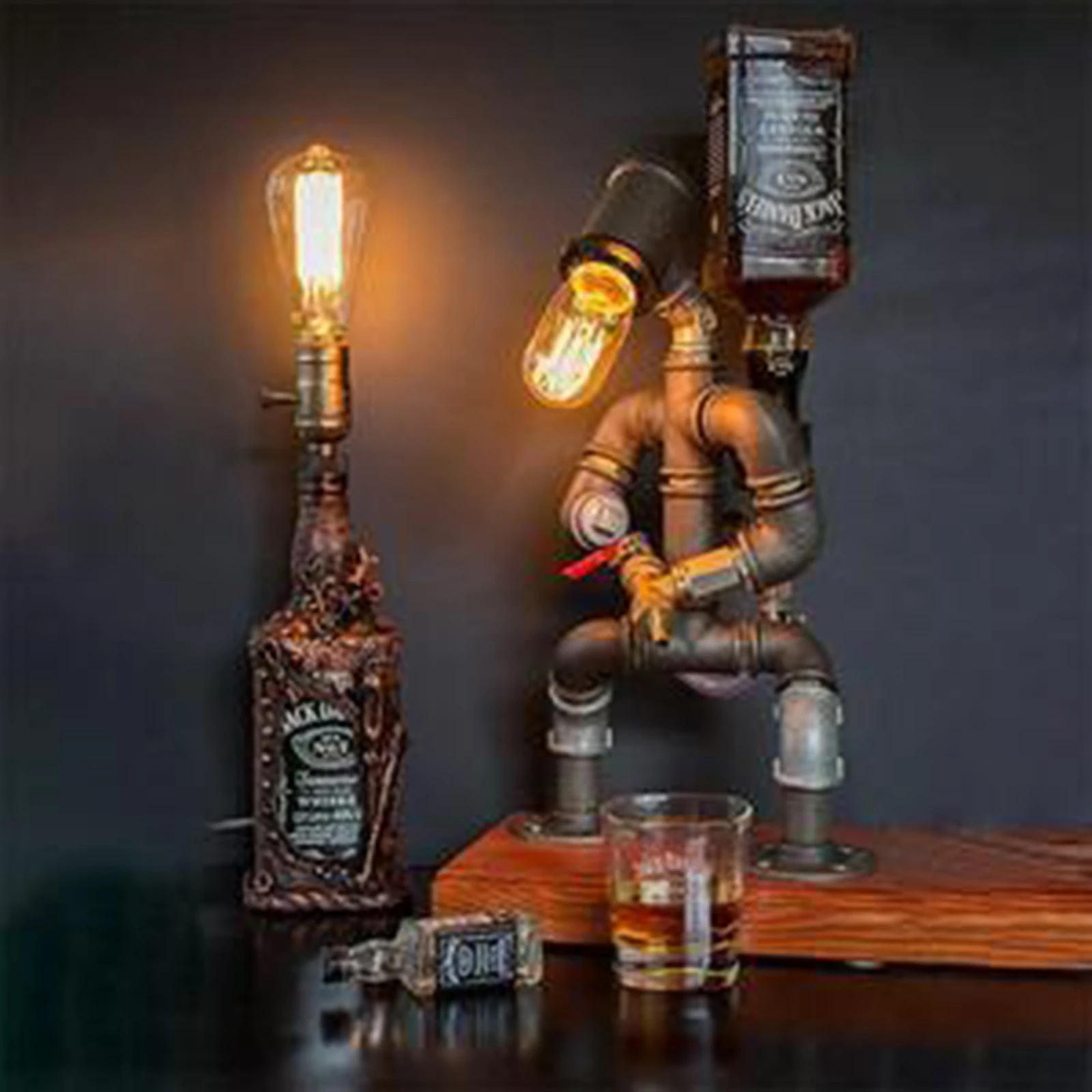 

Steampunk Industrial Lamp Wine Dispenser Bar Supplies Home Decor _WK