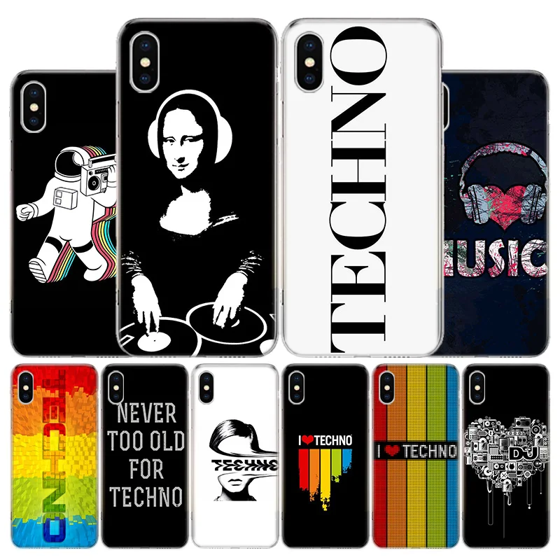 

Techno Music Phone Case For Apple iphone 14 13 12 11 Pro Max SE 2020 X XS XR 7 8 6 6S Plus Soft Cover Coque Fundas