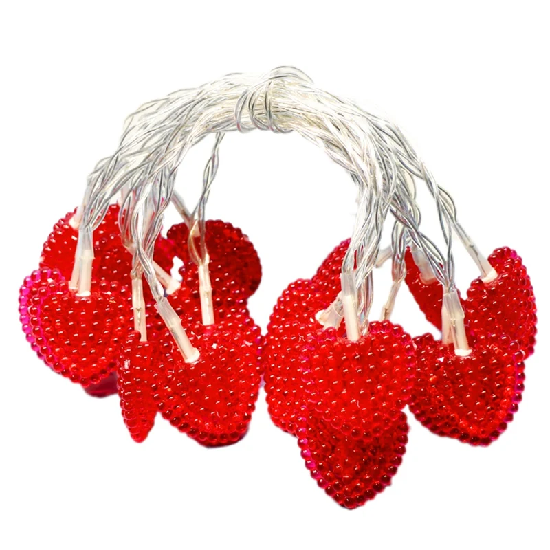 

Love Heart Shaped String Lights Bedroom Lights Decorations 20 LEDs,Valentine's Day Fairy Lights String for Party Wedding
