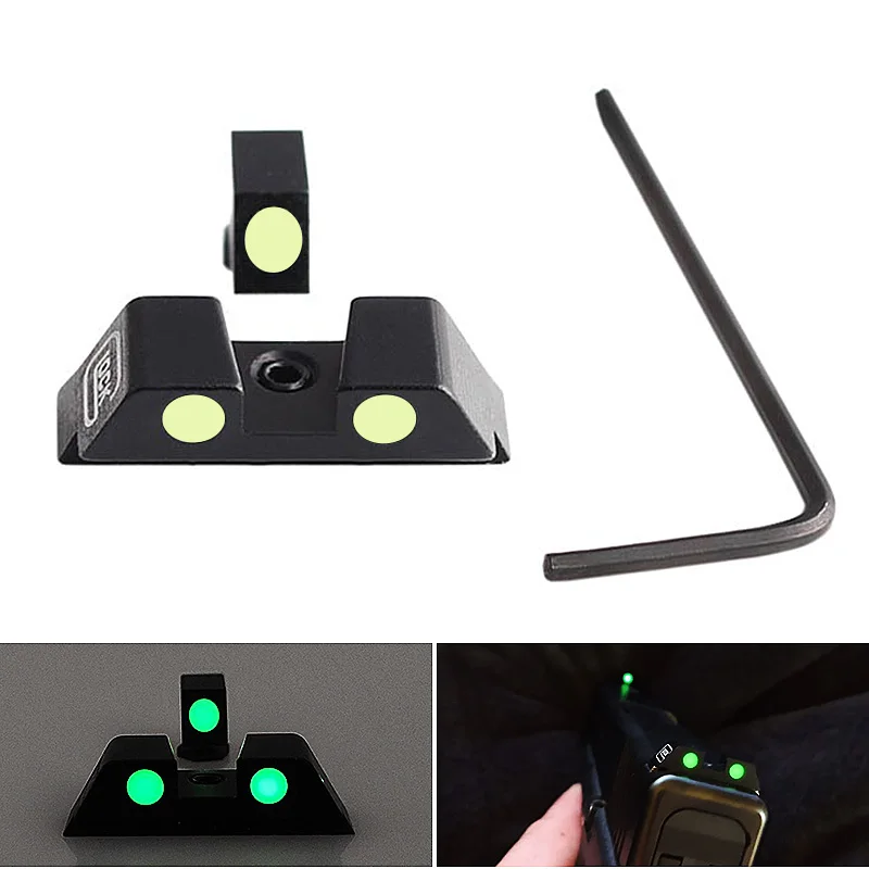 Охотничий пистолет светится в темноте прицела ночного видения передний и задний