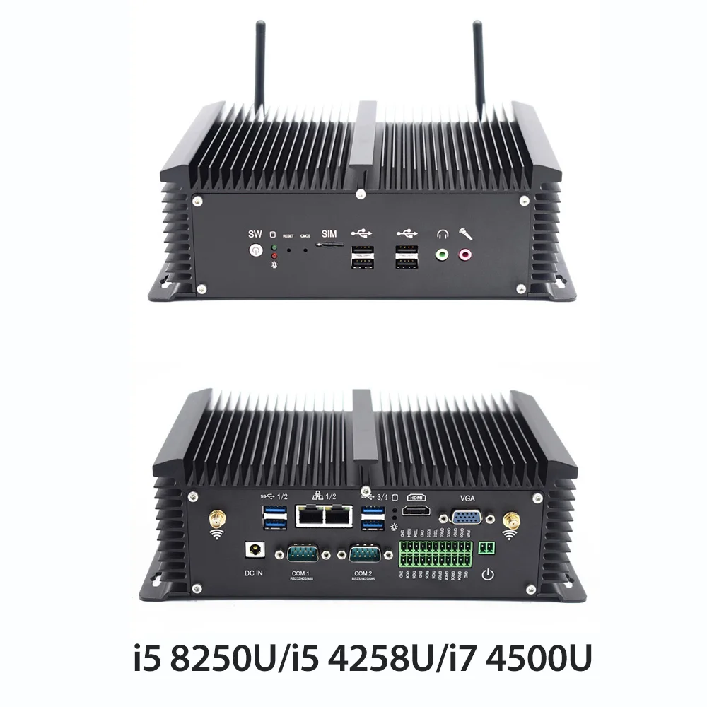 Дешевые ITX Прочный Мини ПК Intel Core i5 8250U 7267U GPIO LPT 4200U Windows10 pro промышленный планшет