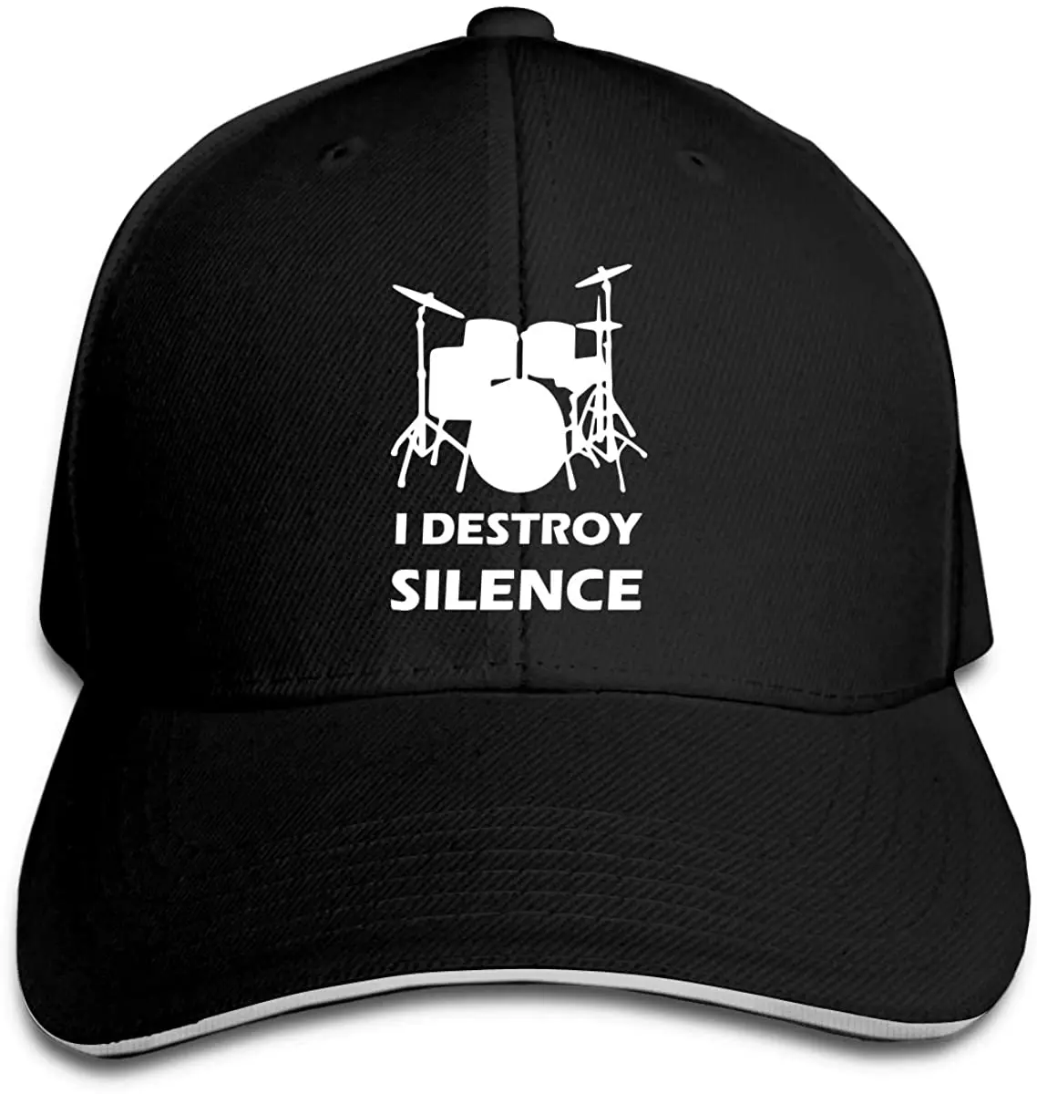 

I Destruir Silence Drums-1 Hombre/Mujer Casqueta Ajustable Correa