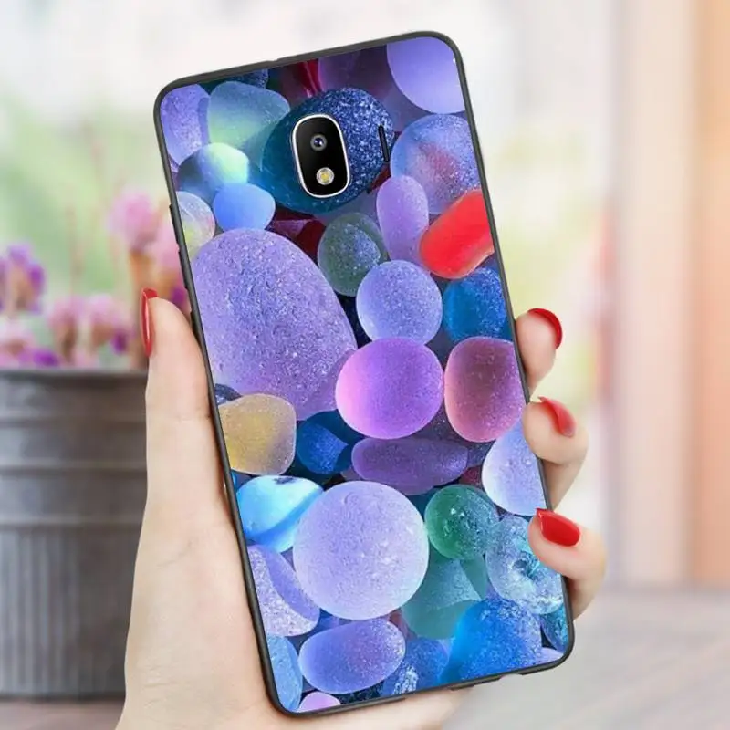 

Colorful Candies Phone Case For Samsung S6 S7 S8 S9 S10 E S20 Edge plus lite 2019 Black soft nax fundas cover