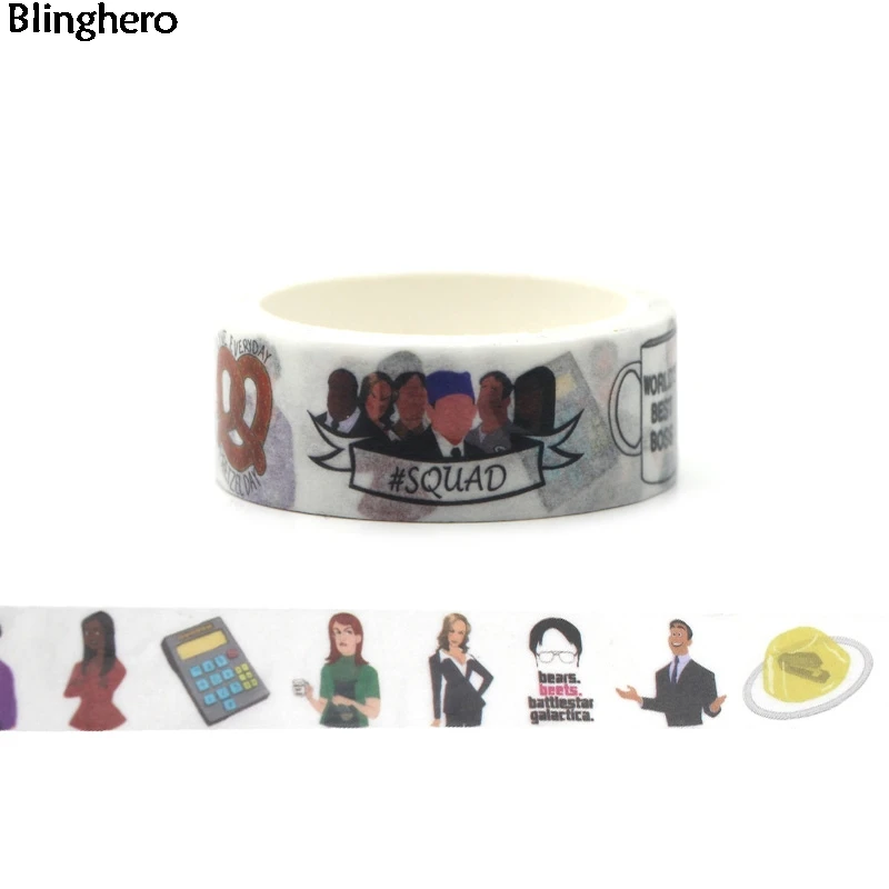 

20pcs/lot Blinghero The Office 15mmX5m Decorative Washi Tape Cool Adhesive Tape Diy Masking Tape Scrapbooking Sticker BH0022