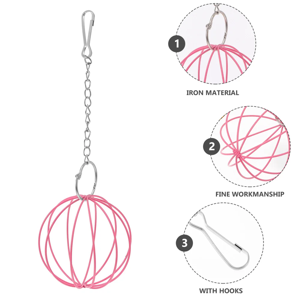 

3Pcs Hanging Grass Chain Iron Grass Frame Pendant Hamster Feeding Tool