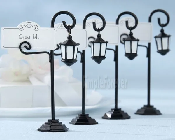 Env&iacute;o Gratis 200 unids/lote Luz de calle Borb&oacute;n lugar de boda portatarjetas DE BODA favores Decoraci&oacute;n de mesa y regalos de boda-0